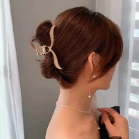 2022 women elegant gold hollow geometric heart hair claw vintage hair clips headband hairpin hair crab hair accessories