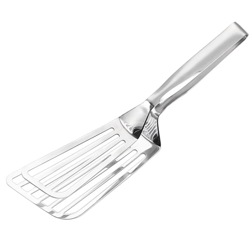 

Tongs Spatula Steak Kitchen Turner Tong Slotted Stainless Cooking Steel Clip Metal Clamp Grill Frying Pizza Barbecue Clips