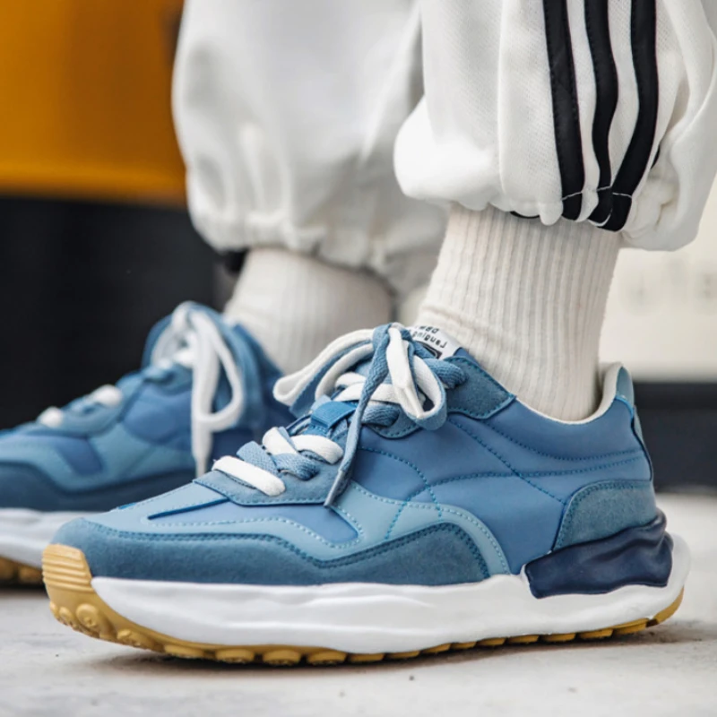 

Spring and Autumn Men Sneakers Breathable Suede Fashion Large Size Men Shoes Non-slip Men Luxury Sneakers Platform Shoes