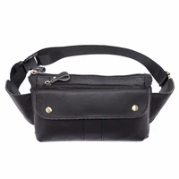 vintage genuine leather fanny pack for men waist bag hip purse phone bum belt messenger small shoulder sling chest bags