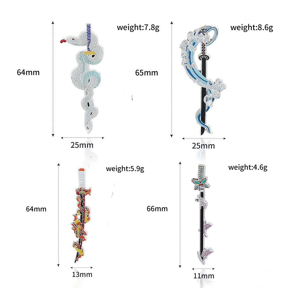 Брошь на лацкан в стиле аниме рассекающий демонов Ювелирное Украшение с
