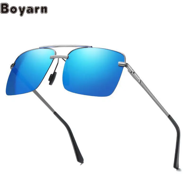 

Foreign Trade Cross Border New Polarized Men's Borderless Sunglasses Half-frame Sun Glasses Driving Night Vision Glasses