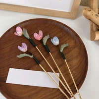 2022 new fashion trends flower hairpin chinese simple hair sticks for women diy hairstyle design hair dish accessories trendy