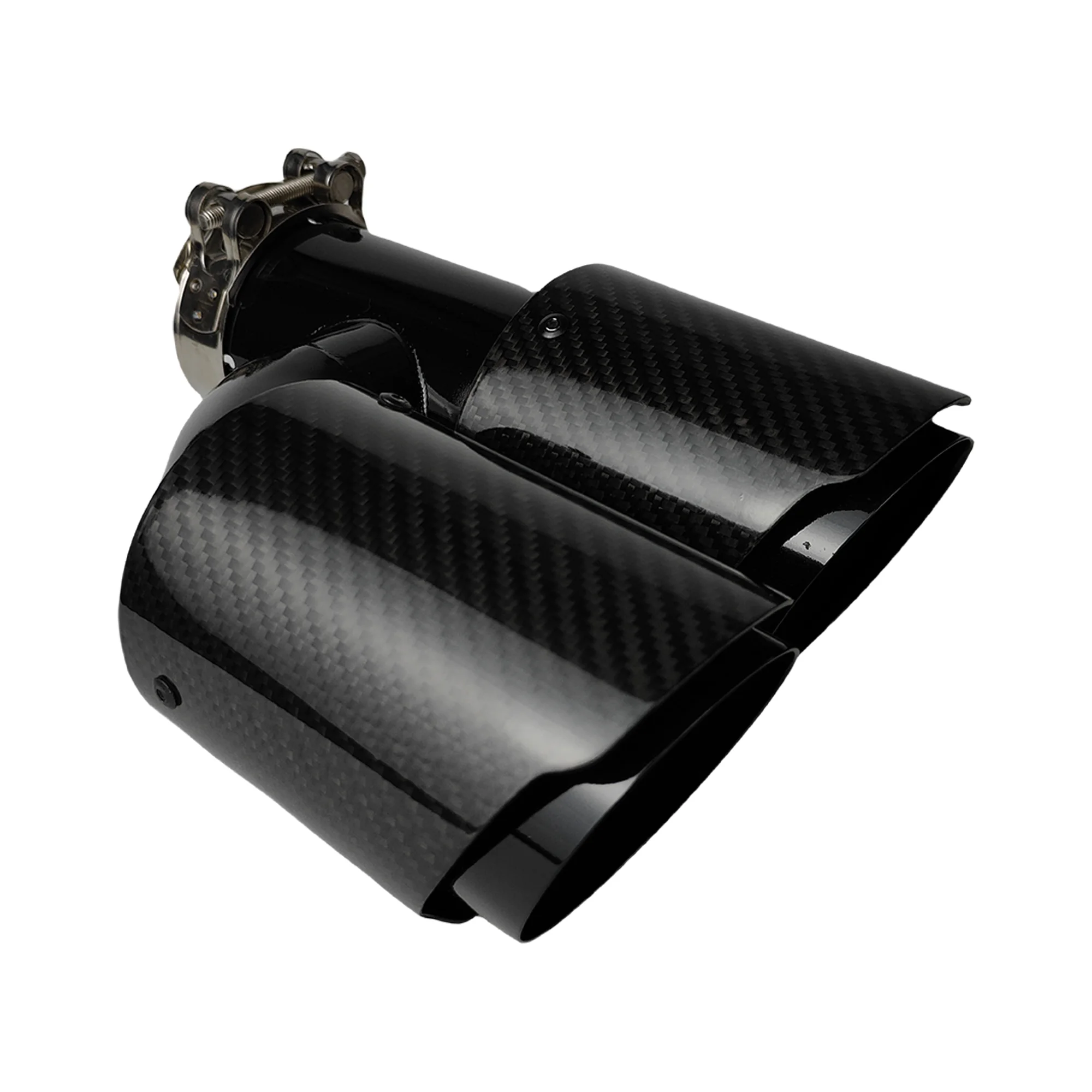 Универсальный автомобильный глушитель из углеродного волокна длина черного