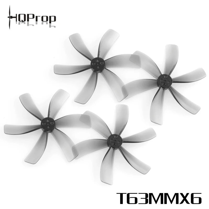 6 пар HQPROP T63MMX6 светильник Grey 63 мм 6 лопастей PC Propeller для RC FPV Freestyle 2,5 дюймов Cinewhoop Ducted Drones