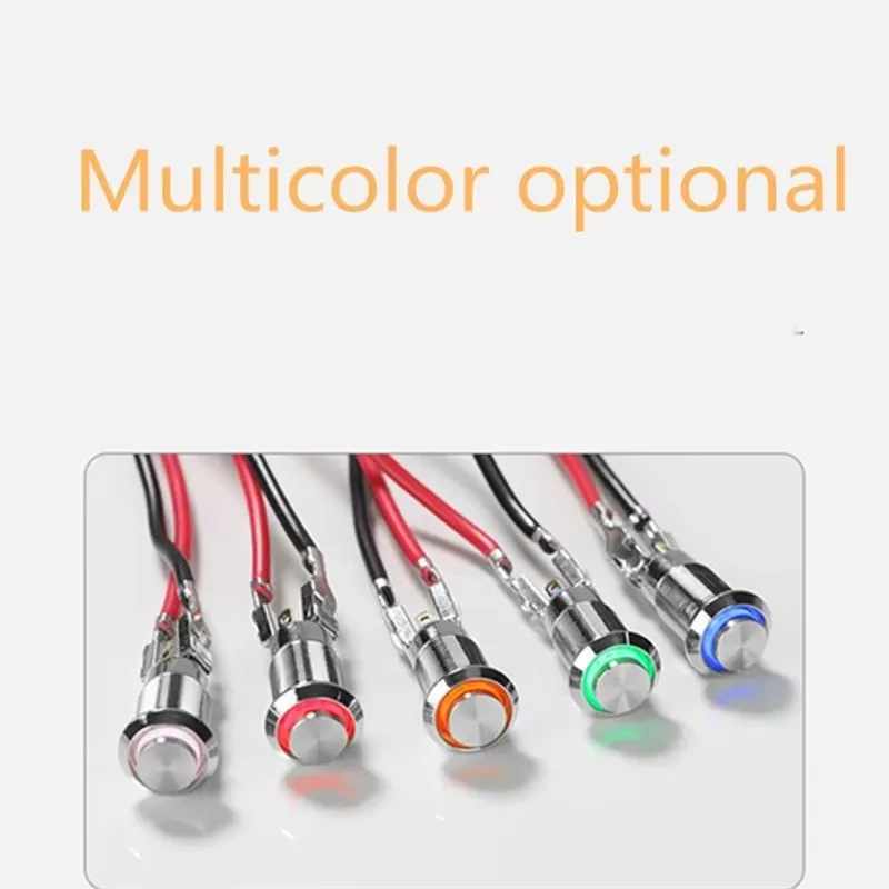 10 мм металлический кнопочный переключатель с высокой головкой светодиодная