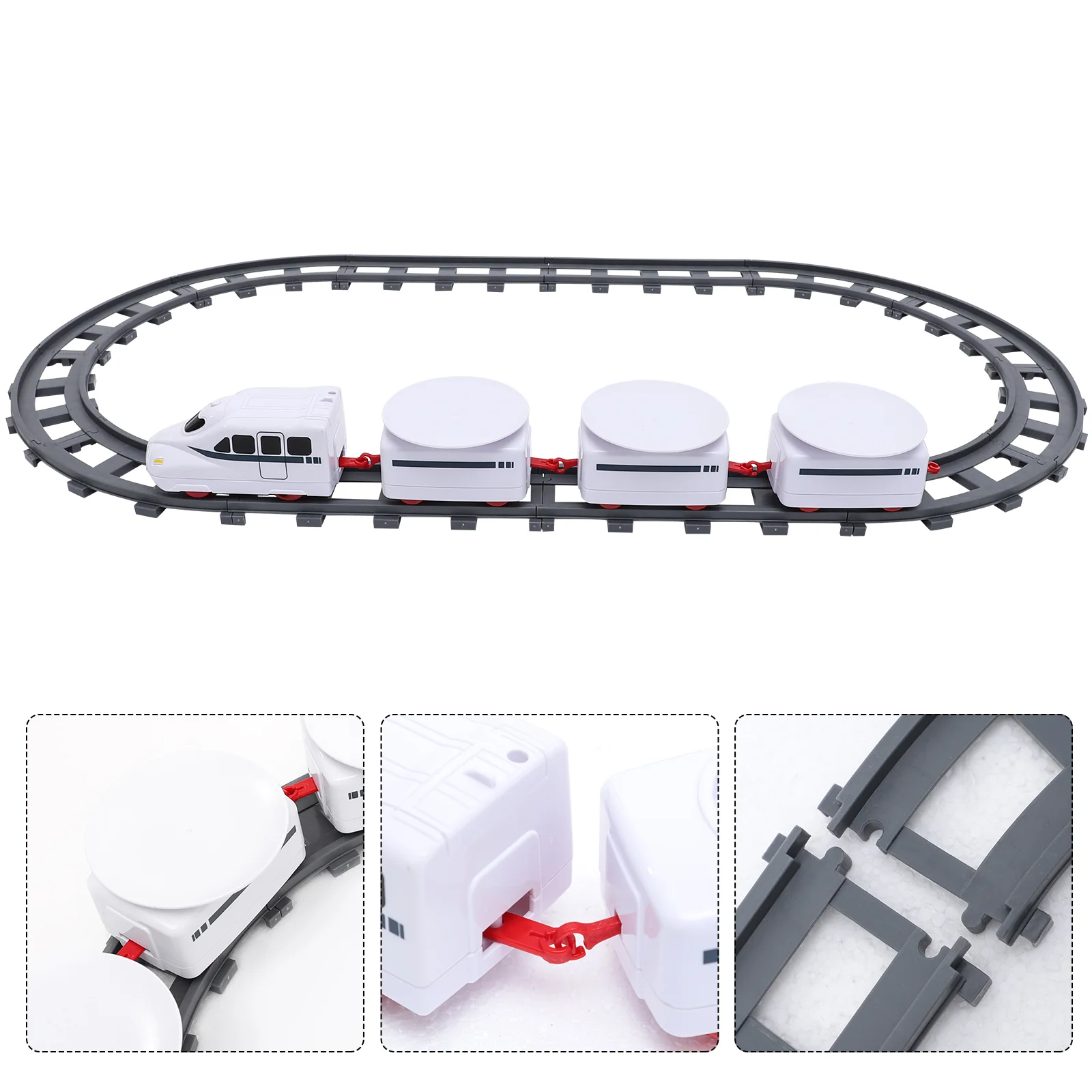 

Train Sushi Toy Set Electric Table Rotatingconveyor Beltkids Serving Toys Carousel Plate Plaything Christmas Railway Holder