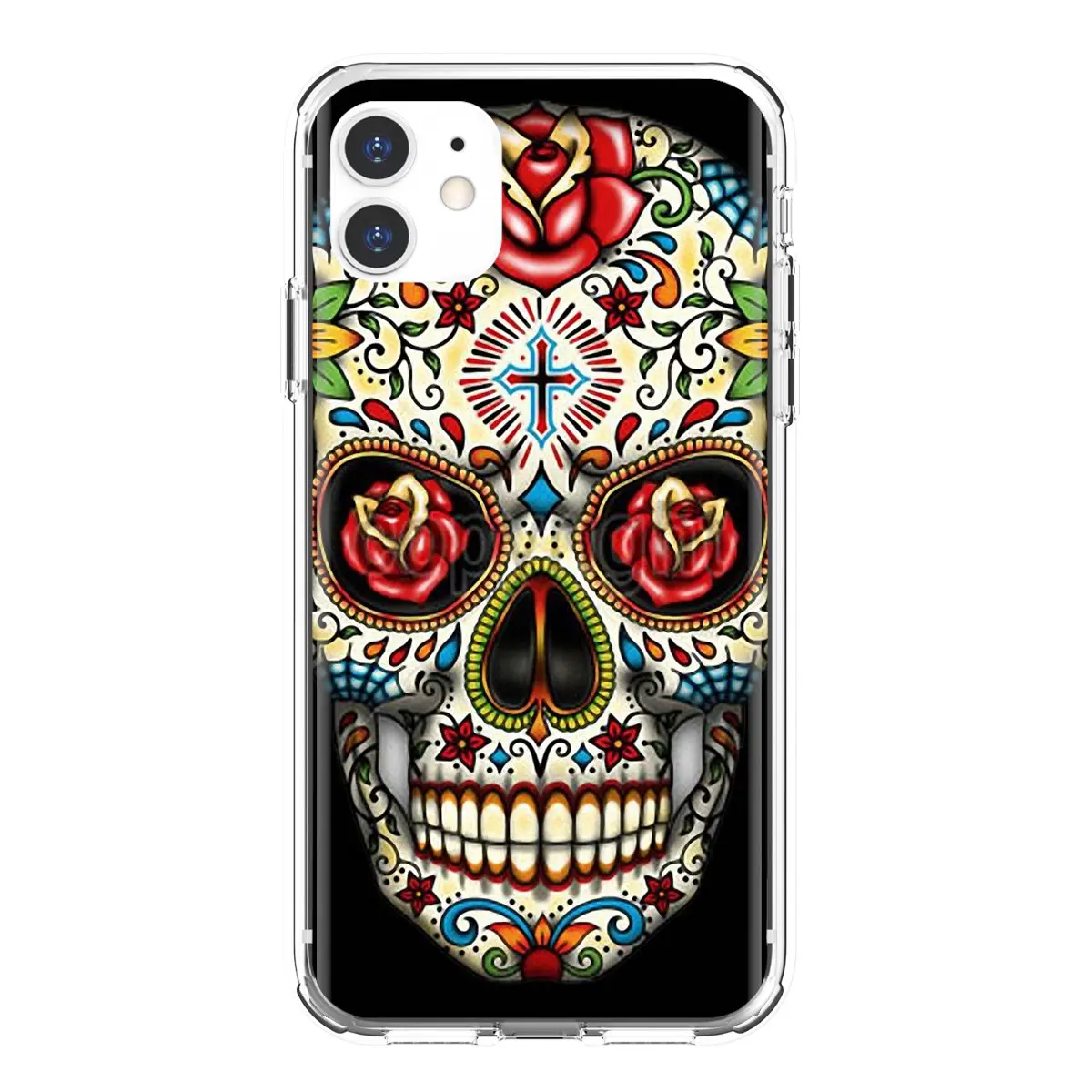 Чехол Sugar-Skull-pink-цветы-татуированный для Huawei P30 P40 P20 P7 P8 P9 P10 Lite Plus Pro 2015 2016 2017 Mini |