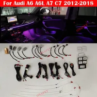 21 Colors For Audi A6 A6L A7 C7 PA 2012-2018  MMI APP Control Decorative Ambient Light LED Atmosphere Lamp illuminated Strip