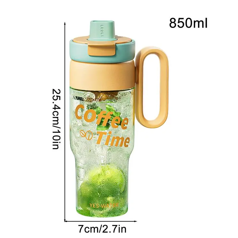 Кофейная стеклянная крышка соломенная чашка для воды красивая герметичная