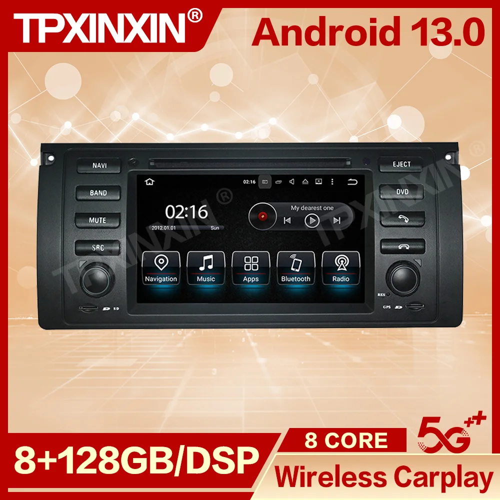 Автомобильный радиоприемник с экраном Android для BMW X5 M5 E39 1995 1996 1997 1998-2003 E53 2004 2005 2006