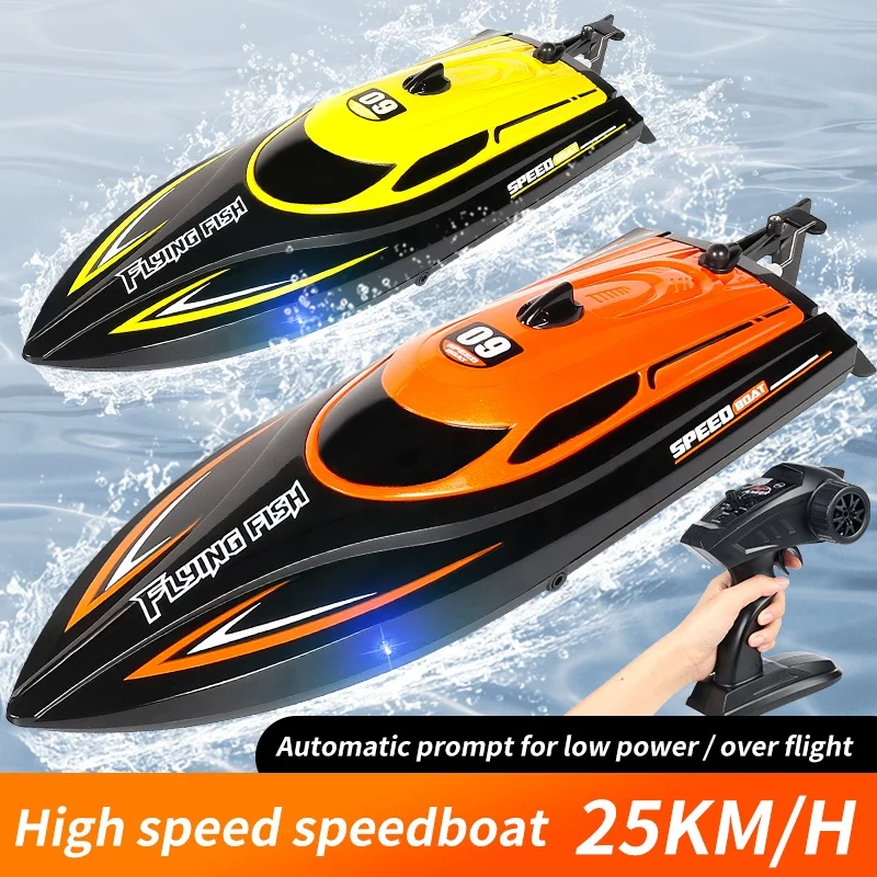 

New Upgrade 2.4G RC Drift Racing Boat Yacht Strong Power 25KM/H Self-Righting High Speed Racing Boat With LED Light Kid Toy Gift