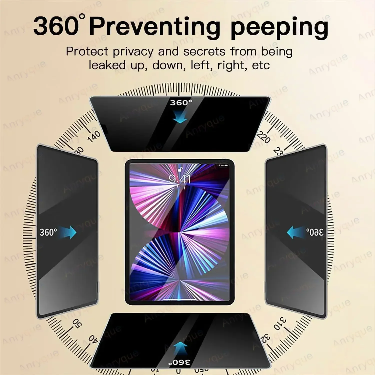Фото 360 °   Защитная пленка для экрана Samsung Galaxy Tab S10 Plus 12,4 дюйма S9/S8 Plus FE Антибликовый фильтр с защитой от синего света Антишпион №2
