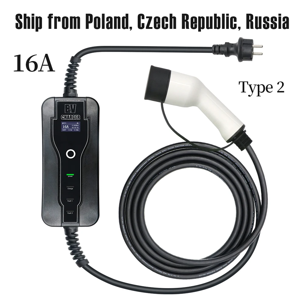 

J1772 EV Charger Type 1 Level 2 EVSE 5m Portable Adjustable Controlle Electric Car Charging Stations