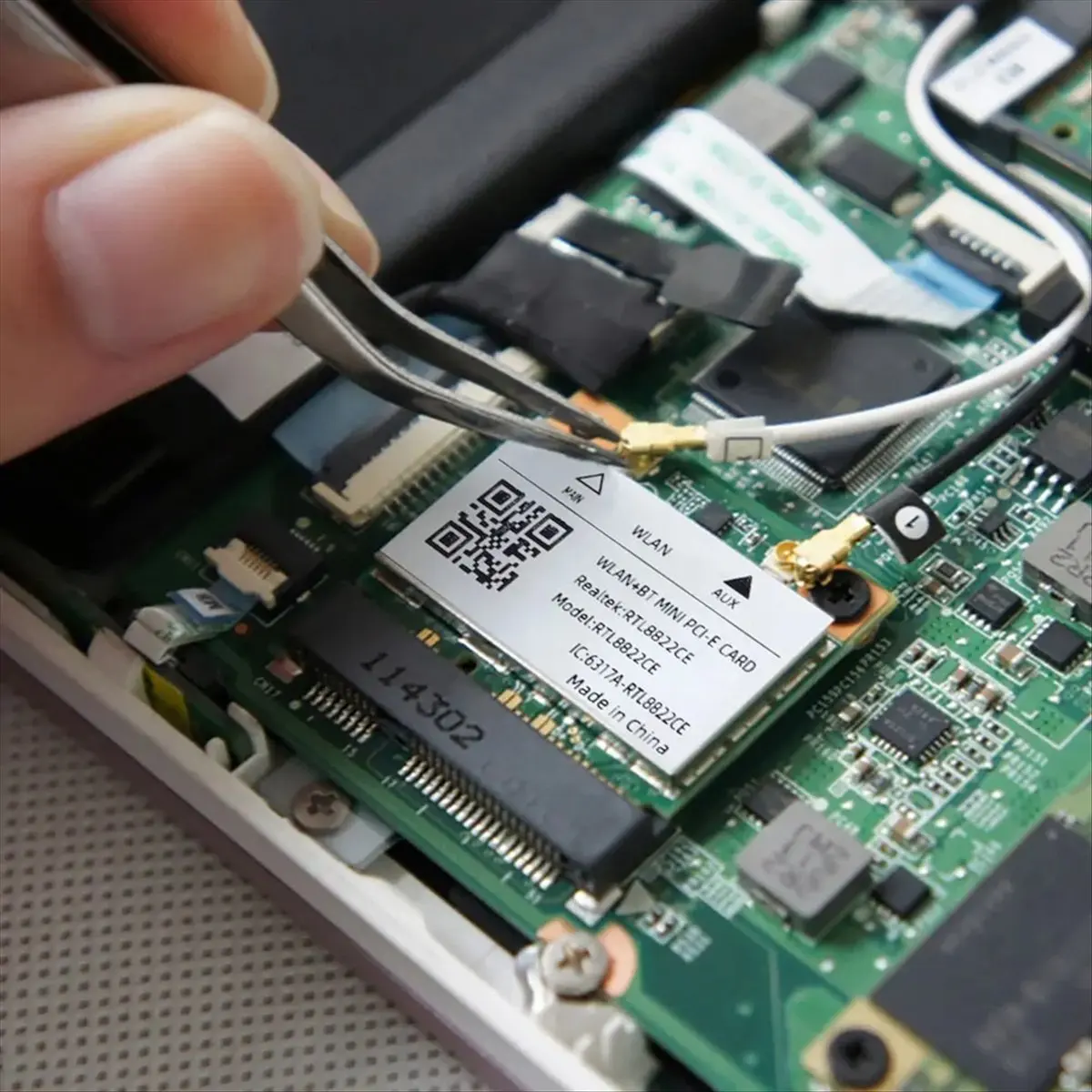 Фото Двухдиапазонная мини-карта Wi-Fi AT42 Mini Pcie RTL8822CE 1200 Мбит/с, беспроводной адаптер Bluetooth 5.1 802.11ac для ноутбуков/ПК с Windows 10/11 №5