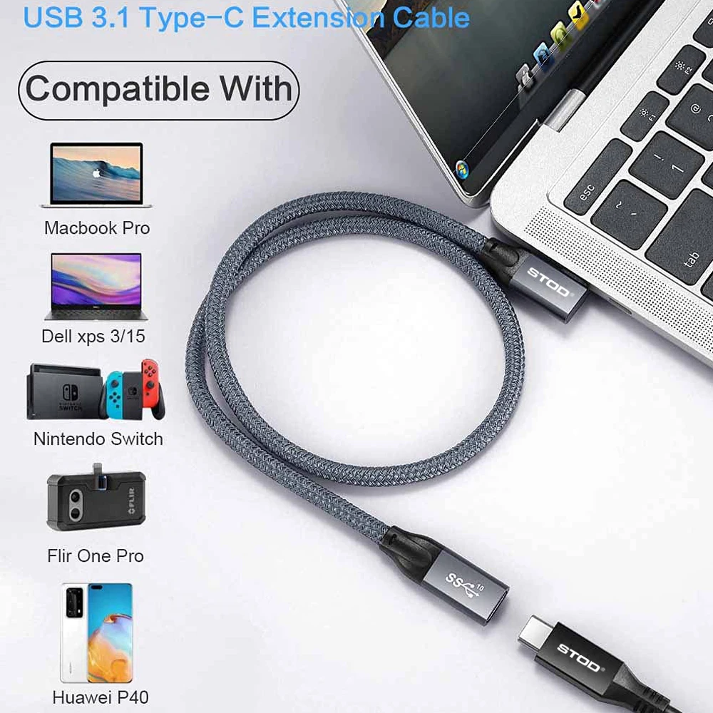 USBC удлинитель USB C локоть правый угол левый 100 Вт PD Тип дисплей 4K монитор USB-C 90