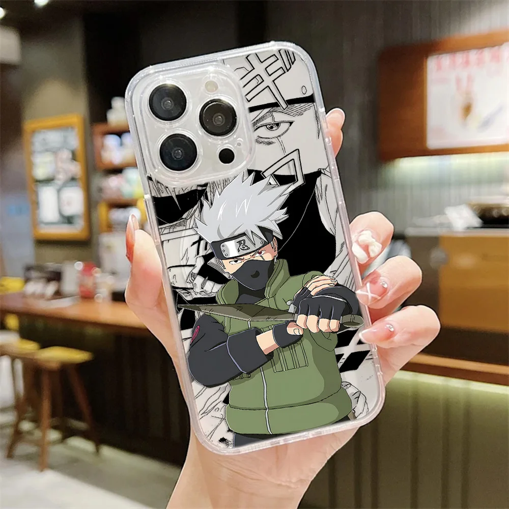 Фото Японский магнитный чехол HotAnime для телефонов Samsung Galaxy S26 S25 S24 S23 S22 S21 S20 FE Edge Plus Ultra 5G с изображением Наруто, прозрачный TPU-чехол №5