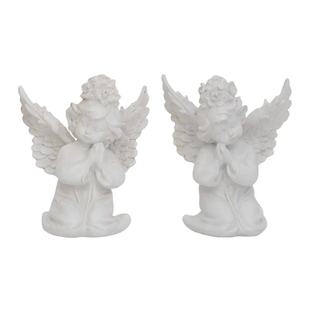 

Статуя молитвенная в ретро стиле Cherub, крыло из смолы, памятная детская декоративная белая подарок для украшения стола в помещении и на улице