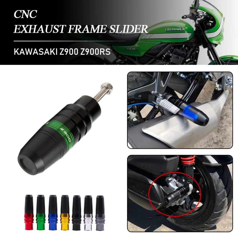 

CNC Aluminum Motorcycle Exhaust Frame Slider Crash Pads Plug Guard Protector for KAWASAKI Z900 Z900RS