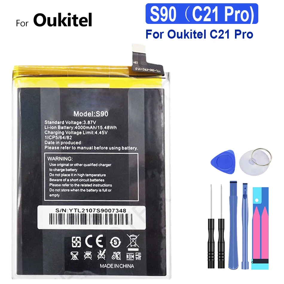 

Mobile Phone Battery S90 4000mah For OUKITEL C21 Pro C21Pro