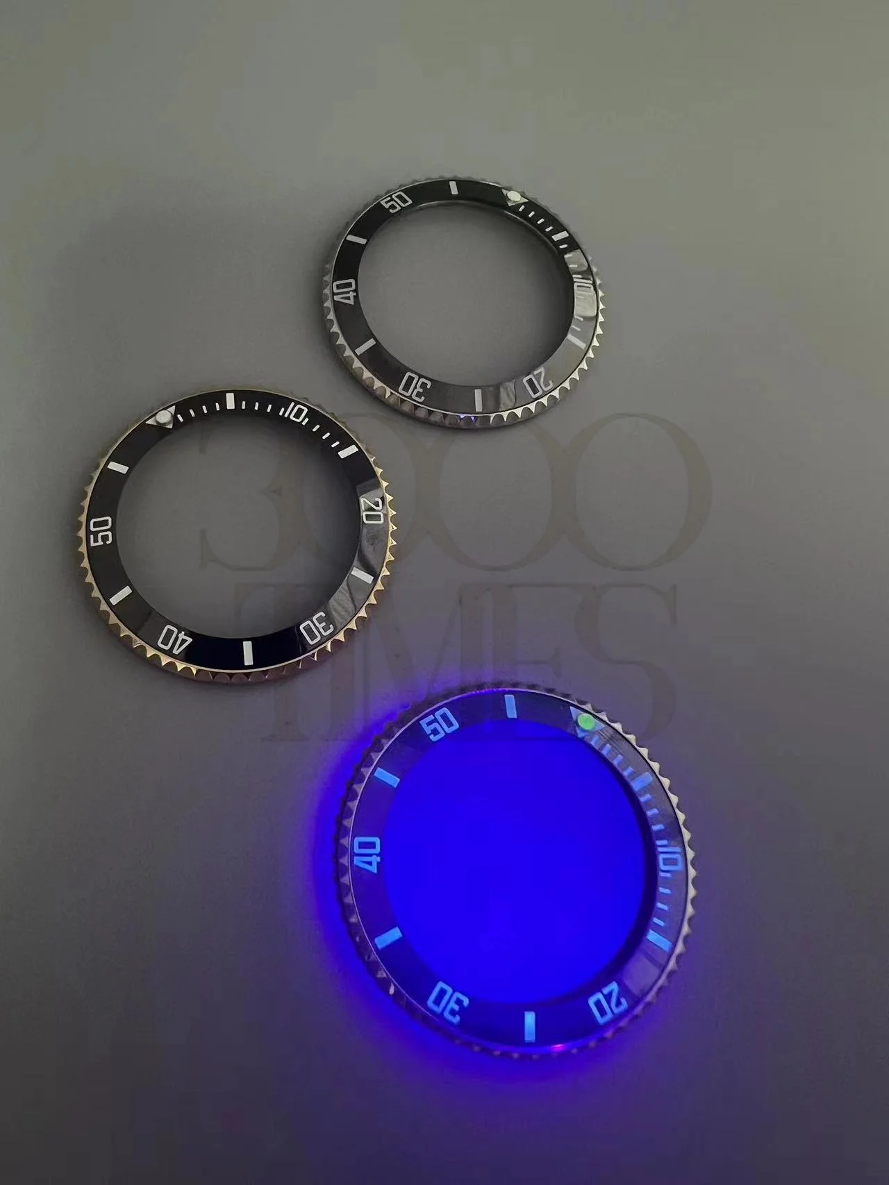 Watch Accessories Green Luminous 38mm Steel Bezel With Black Green Ceramic Insert Fit For RLX 40mm Case SUB 116610