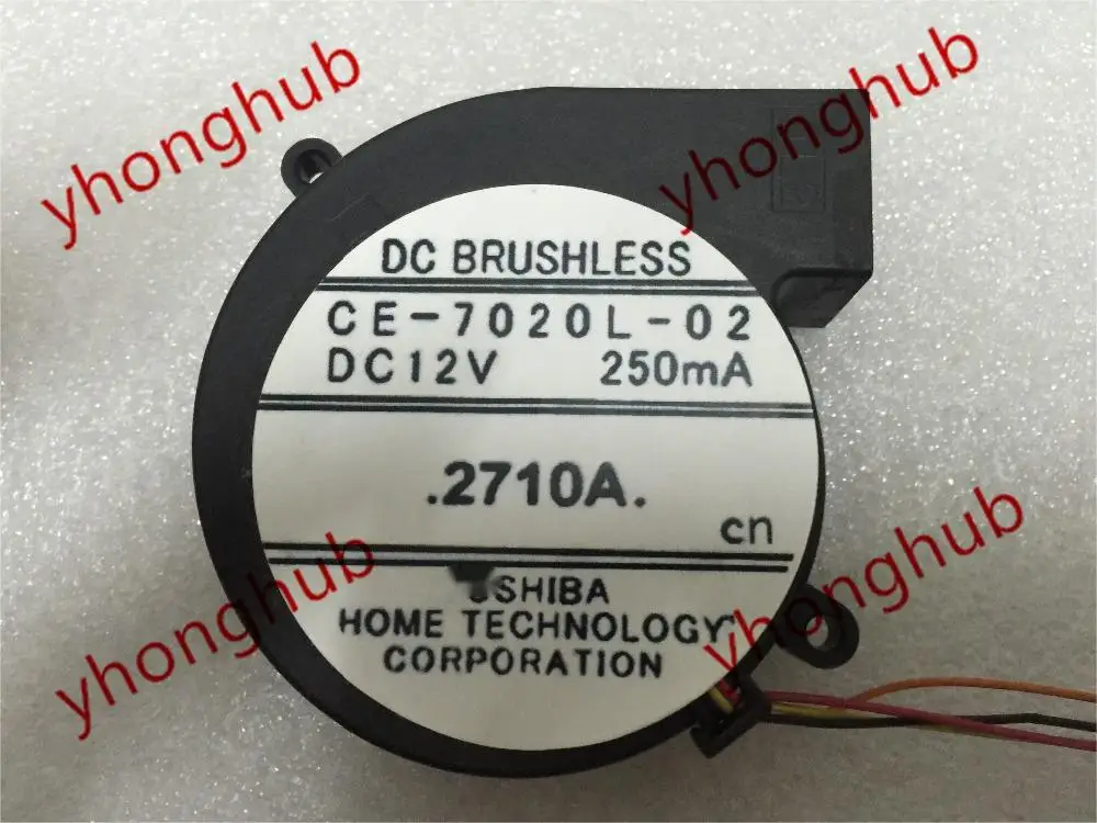 CE-7020L-02 DC 12V 250MA 4-проводной вентилятор охлаждения сервера