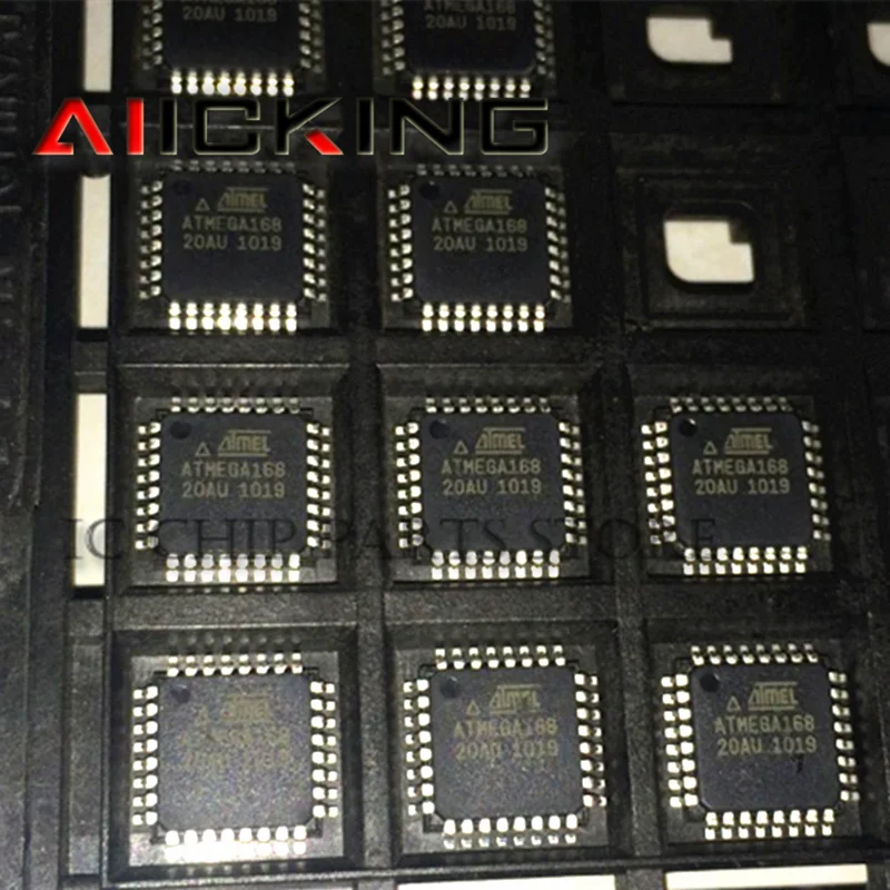 ATMEGA168-20AU 5PCS/lots, TQFP-32High-perform ance,  low-power 8-bit AVR RISC-based Microcontroller combines 512B EEPROM, In Stock