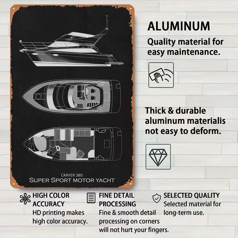 Carver 380 Супер спортивный мотоцикл металлический постер уличные декорации Ретро