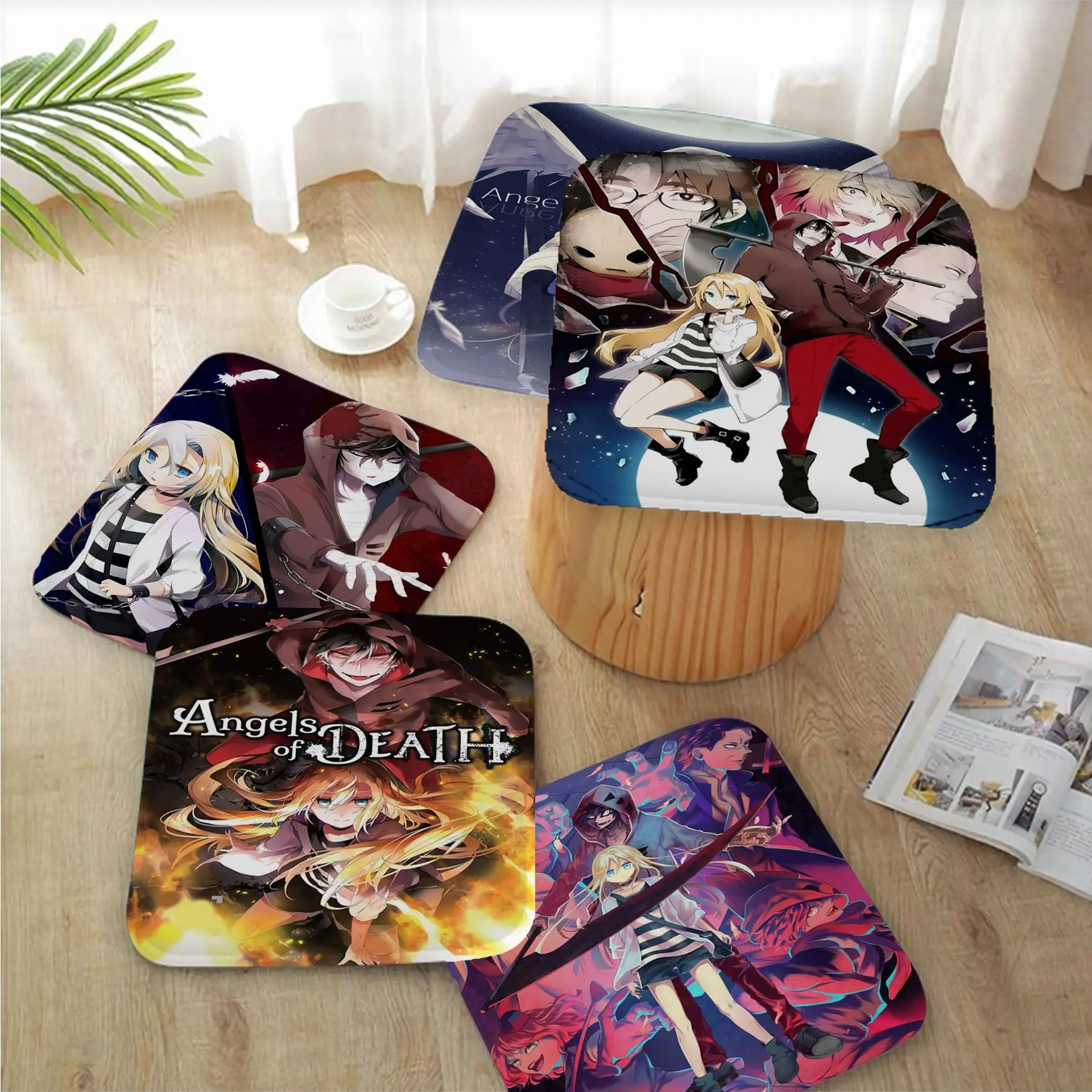 

Angel Of Death Art Meditation Cushion Stool Pad Dining Chair Tatami Seat Cushion Anti-Slip Sofa Decor Tatami