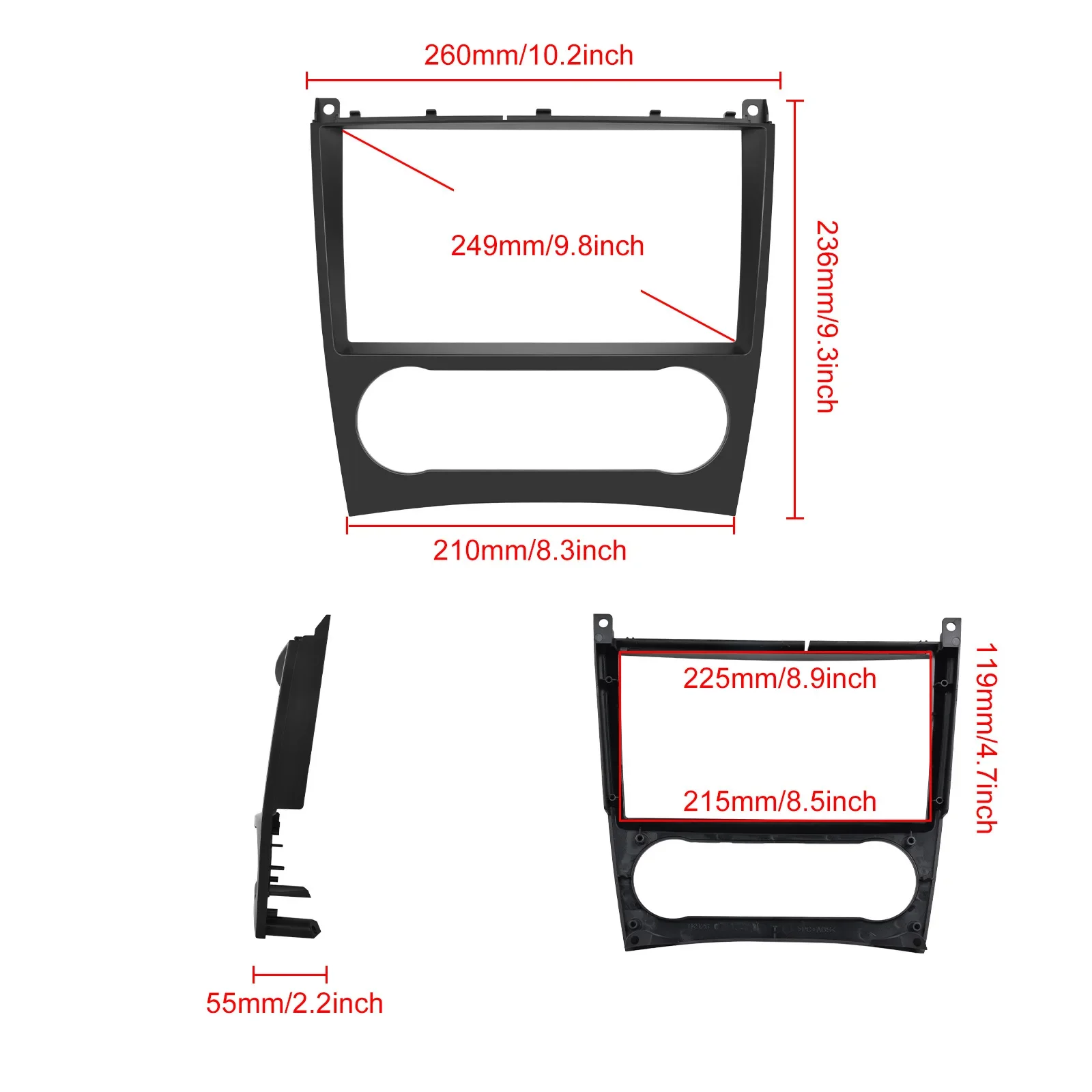 Автомобильный радиоприемник Android 14 для Mercedes Benz C-Class W203 W209 C180 C200 CL203 C209 A209 2004-2011