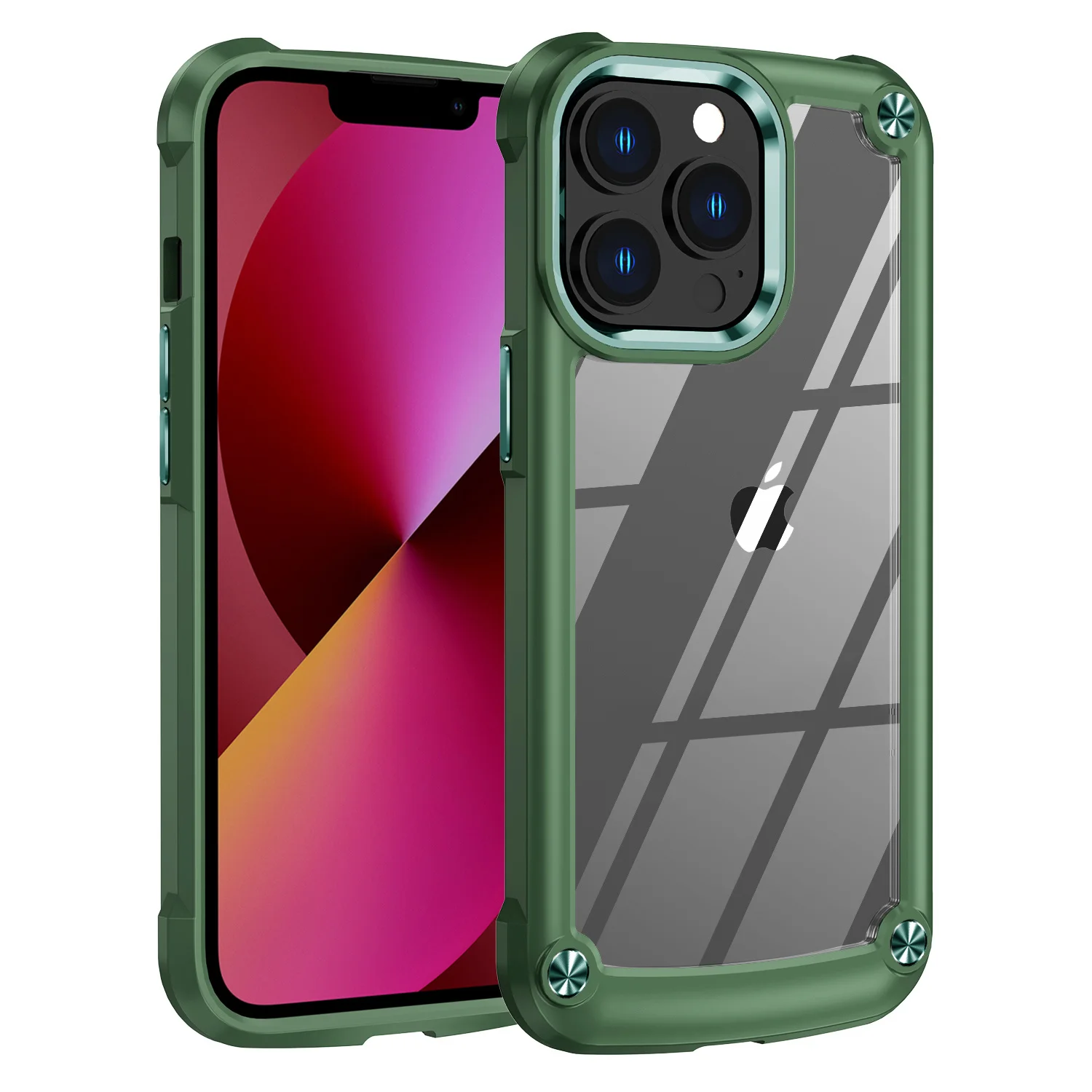 Противоударный прозрачный чехол-бампер военного класса для iPhone 13 12 11 Pro Max XS X XR 8 7