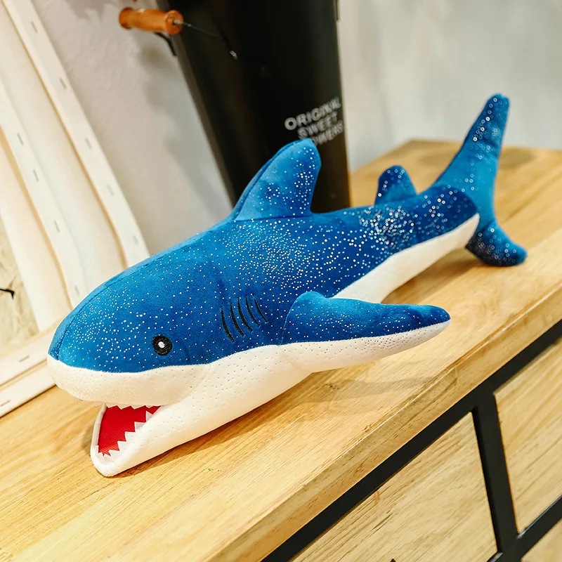 

40-110cmKawaii Starlight Large Shark Plush Doll Pillow Toy Cute Soft Stuffed Animal Reading Pillow Cushion for Kid Birthday Gift