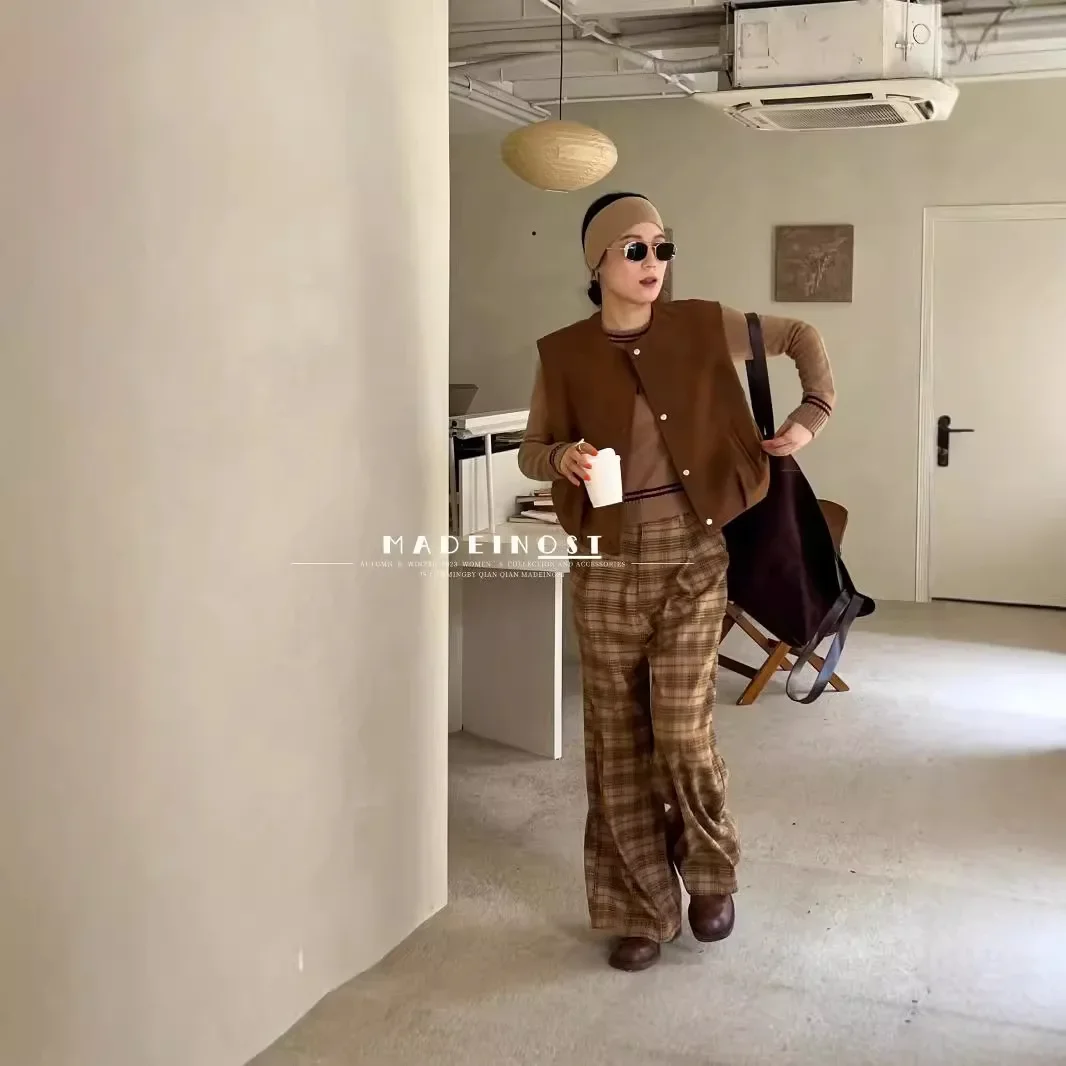 Madeinost2024 осенняя винтажная высококачественная бархатная куртка-толстовка