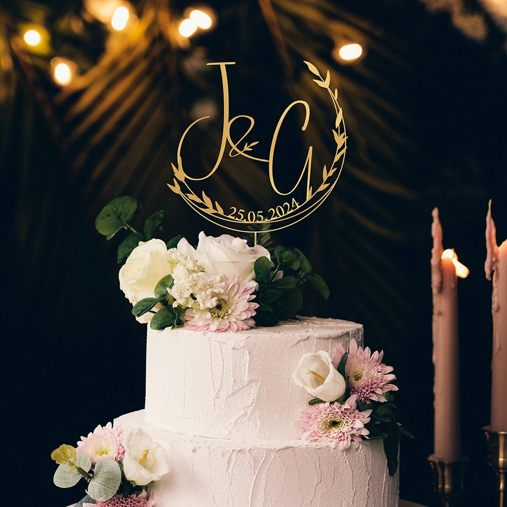 

Персонализированный деревянный/акриловый топпер для торта