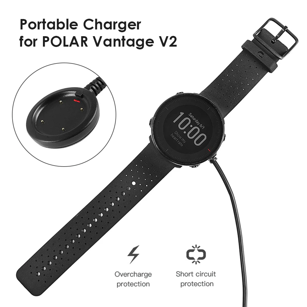 

USB-кабель для быстрой зарядки, профессиональный адаптер для умных часов, беспроводное зарядное устройство с кабелем для POLAR Vantage V2/GRIT X/Ignite