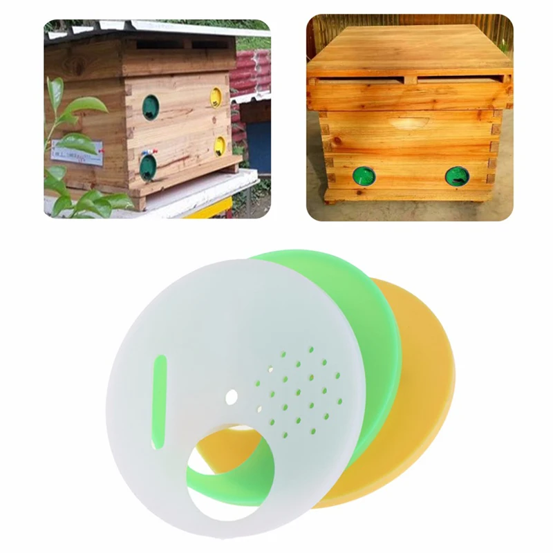 

10PCs Round Bee Hive Box Entrance Gate Disc Plastic Bee Nest Door Honeycomb Entrance Gate Beekeeping Tool Beehive Equipment