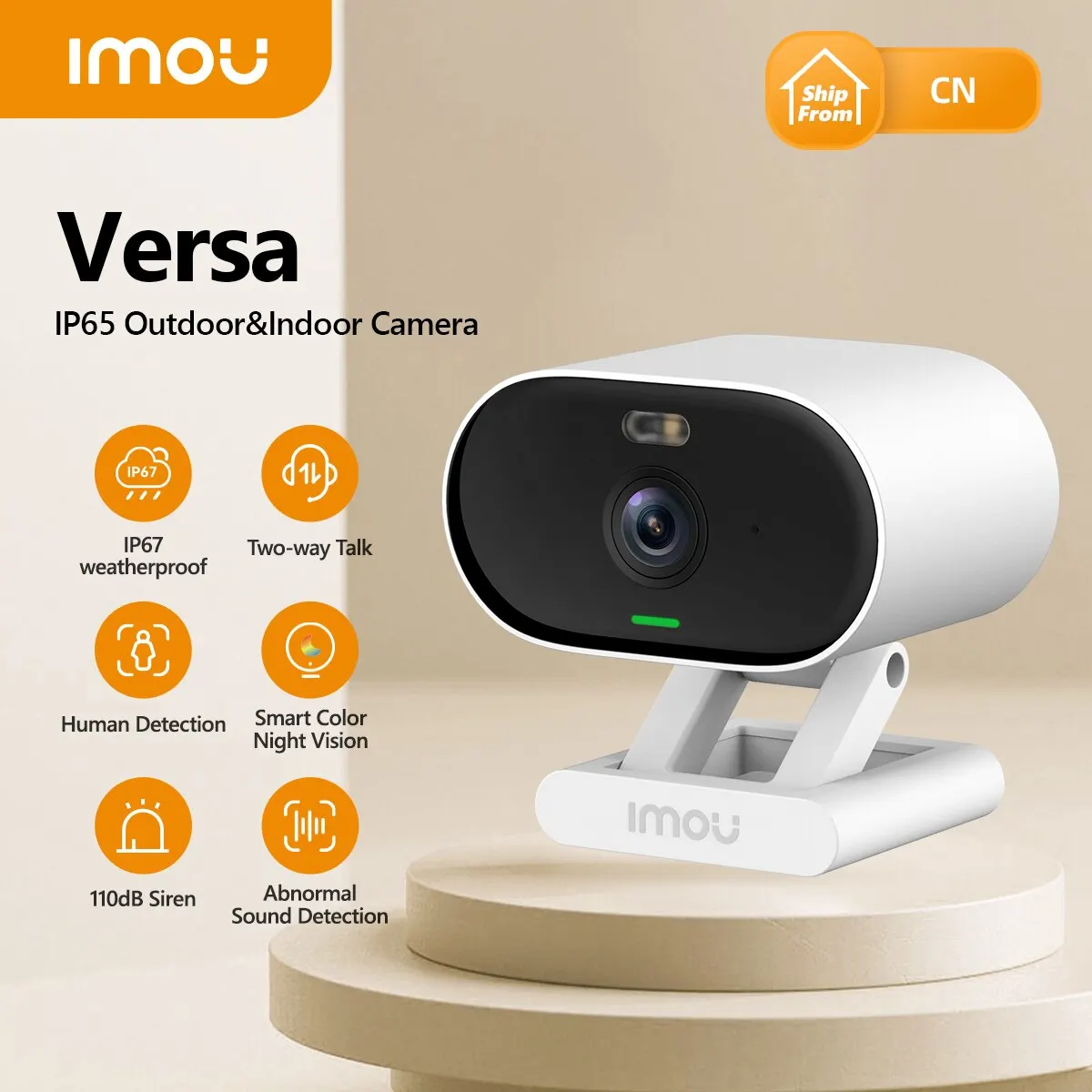 IMOU Versa 2MP Wifi Indoor and Outdoor Camera Human Detection Security Surveillance Color Night Vision Weatherproof IP Camera