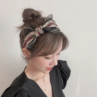 wind bow hairband womens summer net red 2021 new simple wide edge anti slip elegant headband