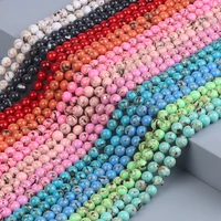 shell turquoise stone beads multicolor turquoises 46810mm beads for women diy handmade bracelet necklace trendy jewelry