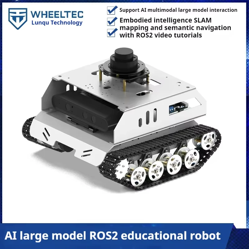 Фото Робот-вездеход ROS2 R550 на гусеничном ходу с интерфейсом для больших моделей ИИ, Raspberry Pi 5, для картографирования и навигации, для SEO в электронной коммерции №1