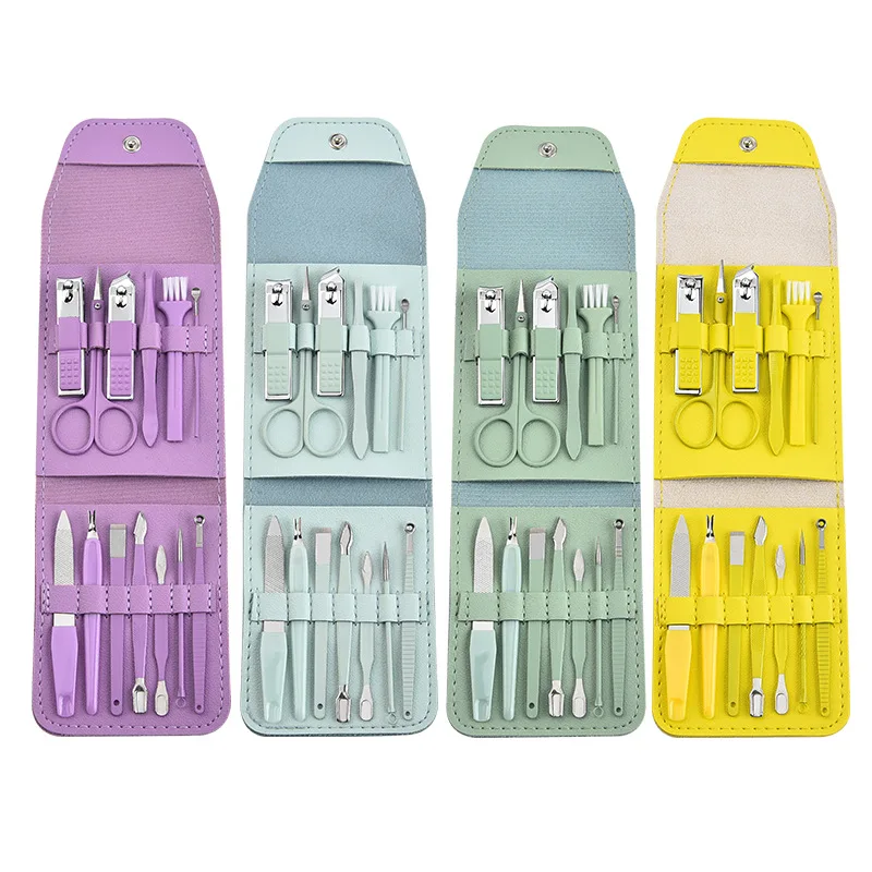 

13 Pcs/Set New Manicure Nail Clippers Pedicure Set Portable Travel Hygiene Kit Stainless Steel Nail Cutter Tool Set