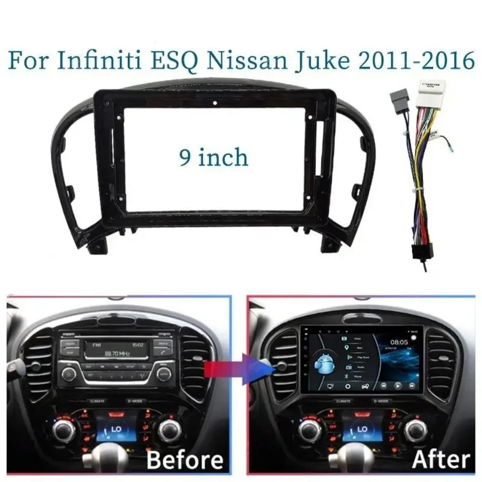 9-дюймовый автомобильный каркасный адаптер Canbus Box Decoder для Infiniti ESQ Nissan Juke 2011-2016 Android