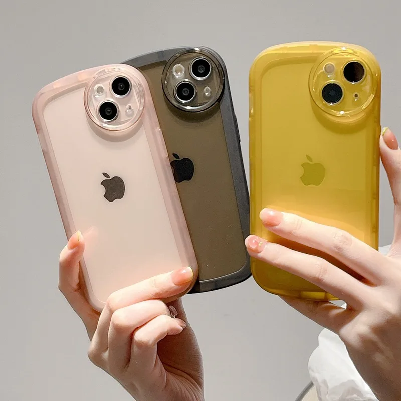 Simple Pure Color Big Eyes Drop Resistant Phone Case For iphone14 13 12 11 Pro Max XS X XR 7 8 Plus Fashion New Products