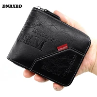 brand leather men wallet 2022 male zipper wallet with coin pocket casual clutch money bag credit card holder portefeuille homme