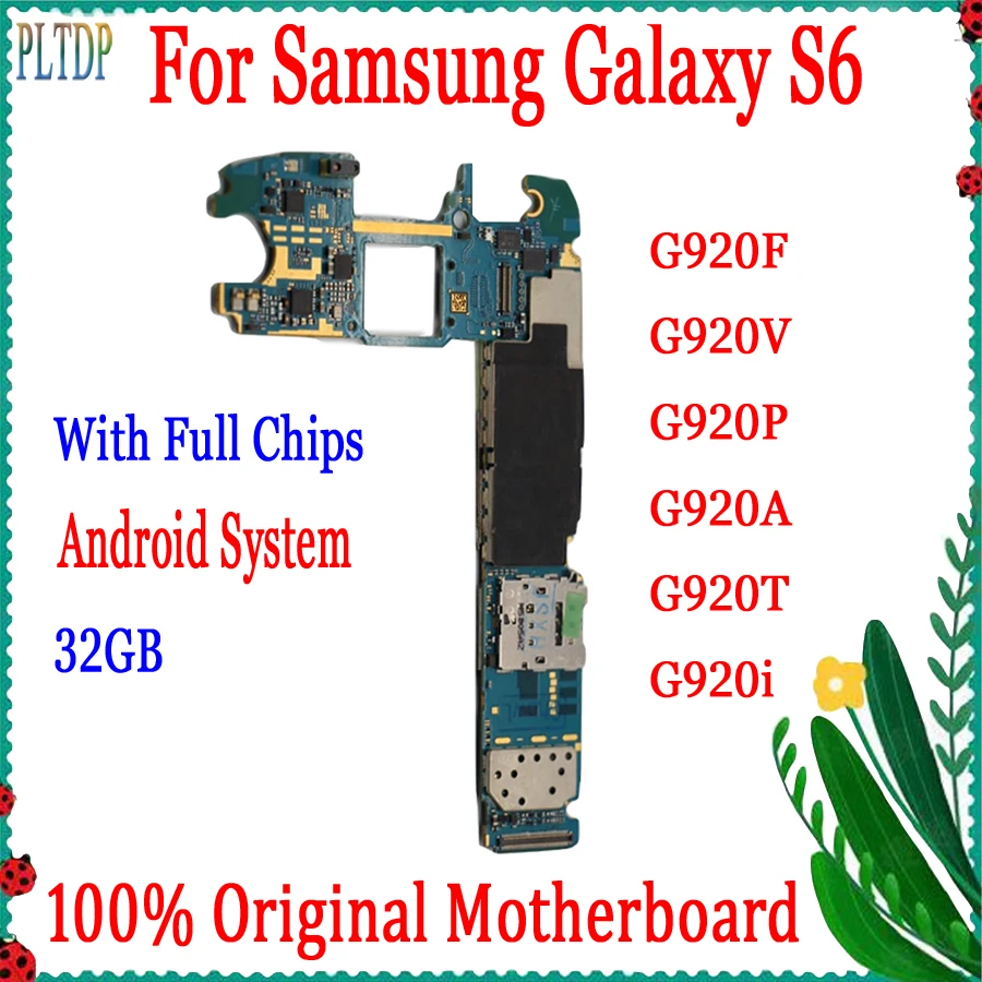 

Free Shipping Mainboard 32GB For Samsung Galaxy S6 G920F G920V G920i Motherboard Original Unlocked For Samsung G920F Logic board