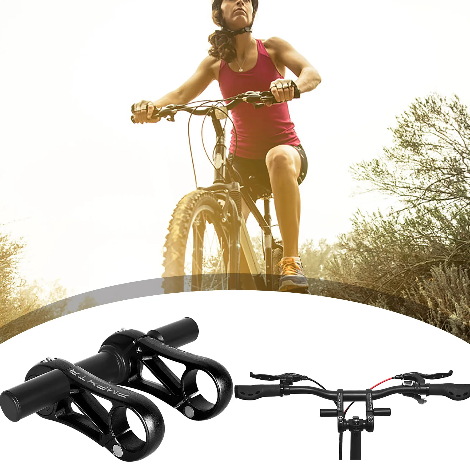 

Bicycle Stem Adjustable Bike Stem Riser 360 Degree Bike Stem Handlebar Extender For Most Bikes Suitable For 31.8mm & 25.4mm