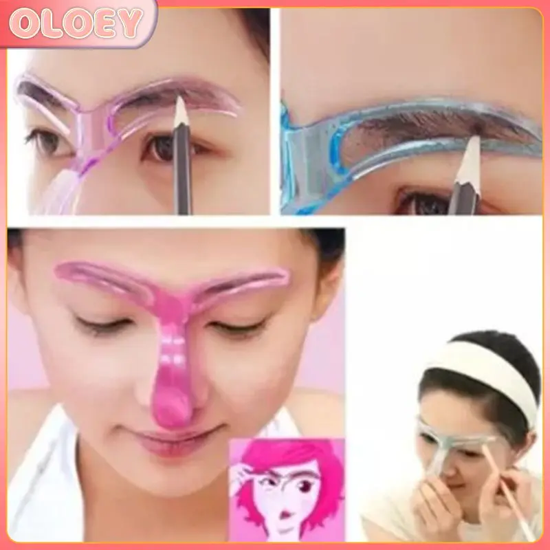 

1pcs Eyebrow Shaper Template Stencil Shaping Brow Definition Durable and Easy Use Handy Make-up DIY Guide Tool Color Random