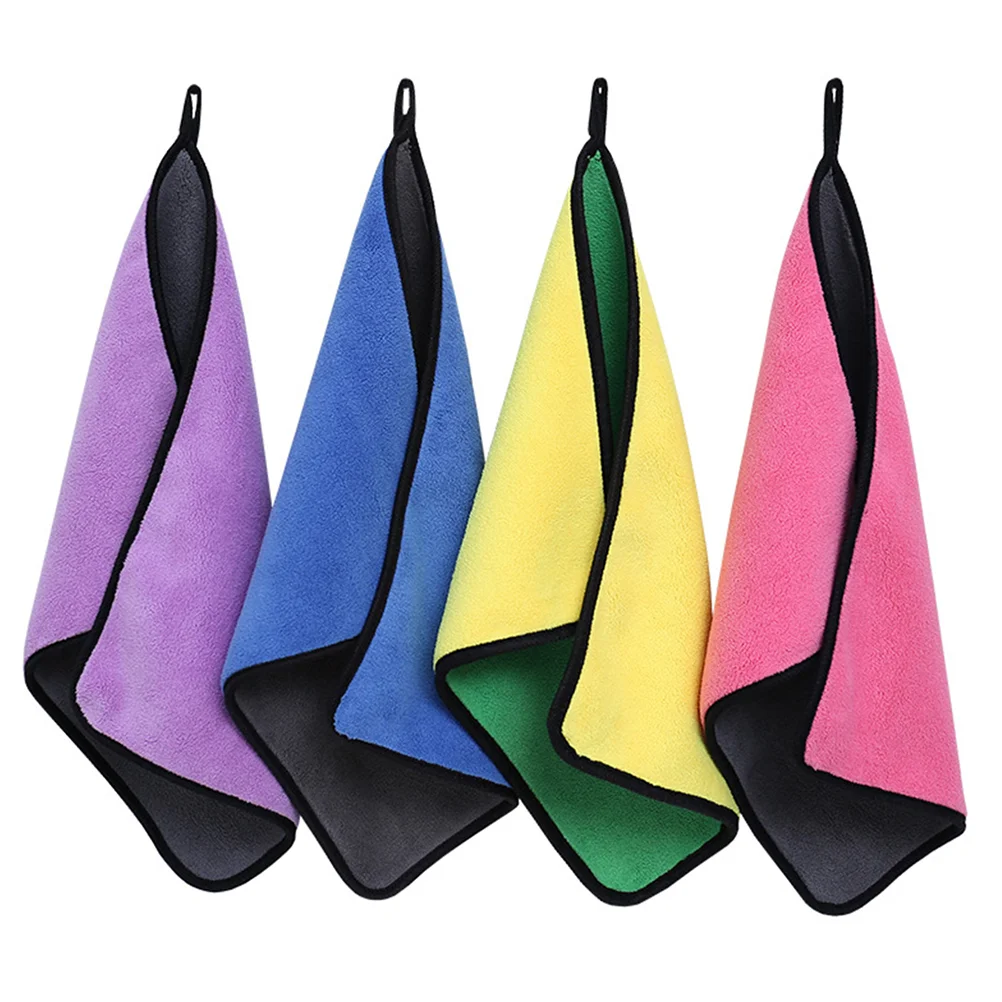 

4pcs Premium Practical Double-face Wipe Cloths Car Wash Towels Cleaning Towels