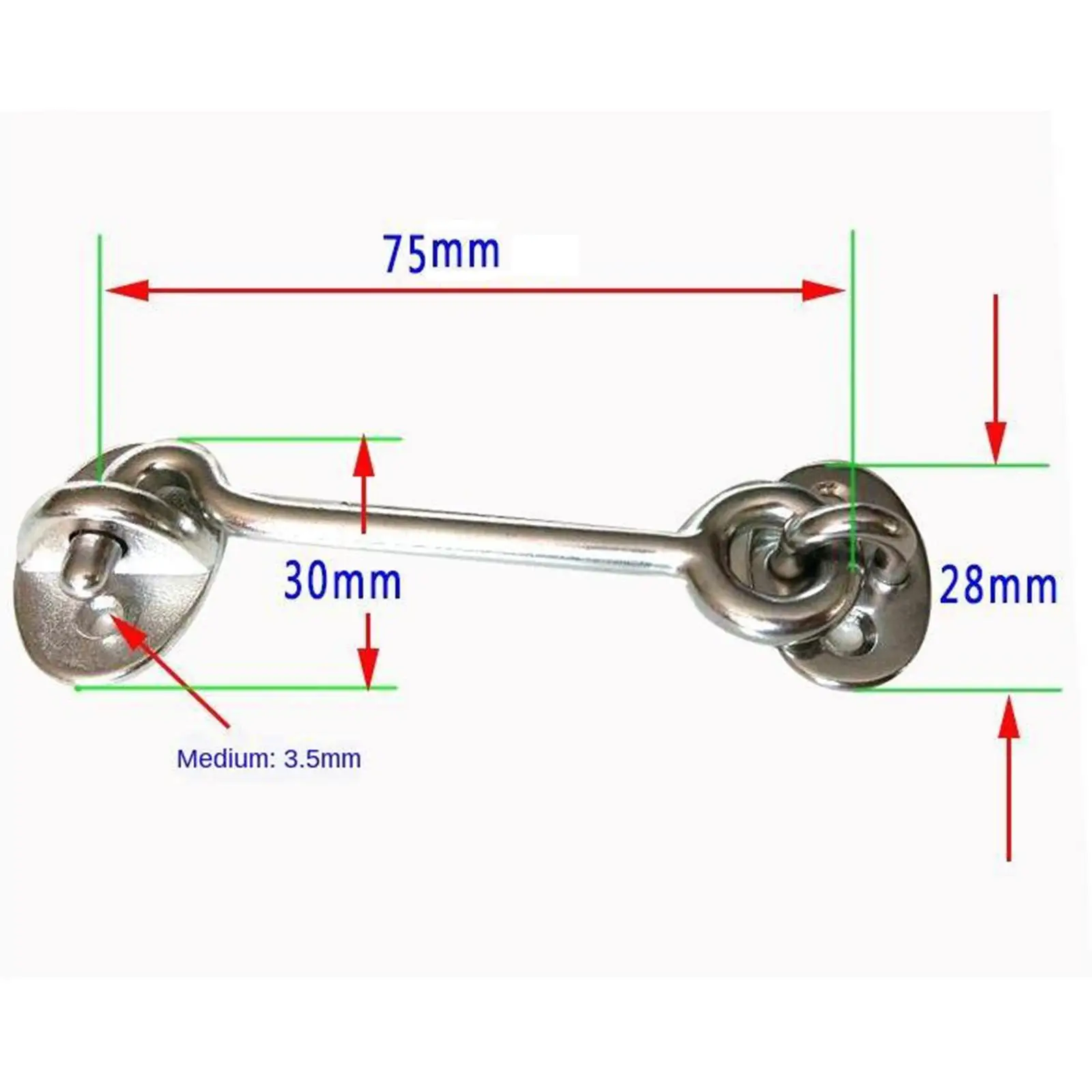 

Barn Door Lock 4“ Stainless Steel Door Hook & Eye Latch for Sliding Door, Gara