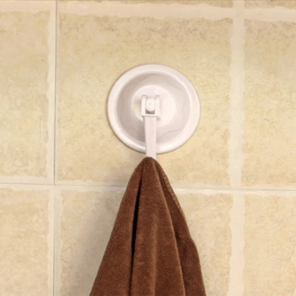 

4Pcs 5.5cm Seamless Bathroom Hook Hanging Plastic Suction Cup Holder Strong Round Removable Vacuum Home Storage Self-adhesive